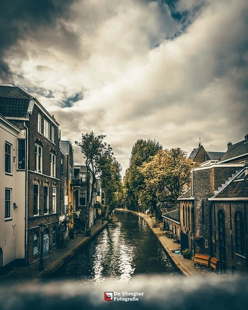 Utrecht canals - From Vollersbrug Bridge, Netherlands