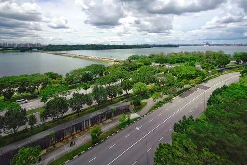 Yishun Dam - Desde Drone, Singapore
