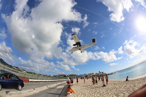 Princess Juliana International Airport - From Maho Beach, Sint Maarten