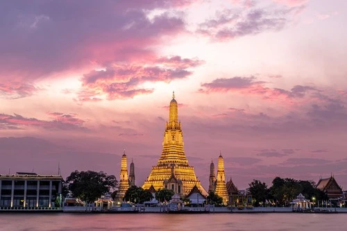 War Arun Temple - From Pier, Thailand