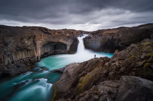 Aldeyjarfoss - Desde Front South, Iceland
