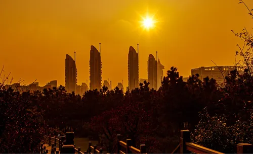 Lujiazui Century Finance Plaza - From Century park shanghai, China