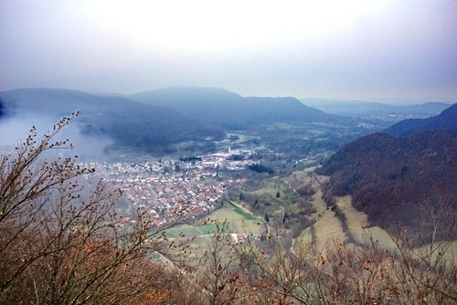 Blick ins Echaztal von der Ruine Greifenstein - Aus Ruine Greifenstein, Germany