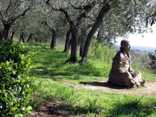 Statue of St Francis of Assisi - From Grounds of San Damiano, Italy