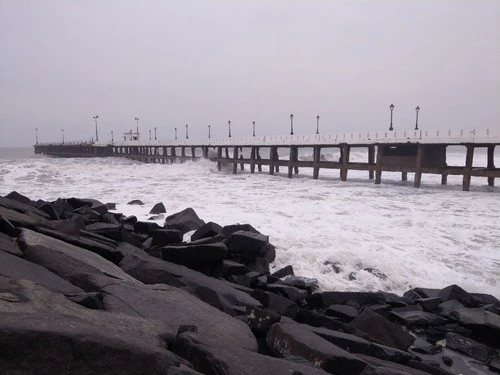 Old Port Dock - From Sunrise View Point Rock Beach, India