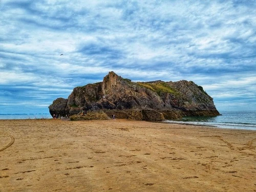 Tenby Castle - Frá Tenby Beach, United Kingdom