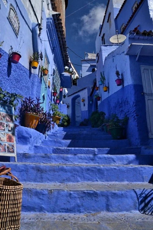 Chefchaouen - Từ Blue Stairs, Morocco