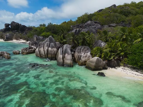 Anse Source d'Argent - From Drone, Seychelles
