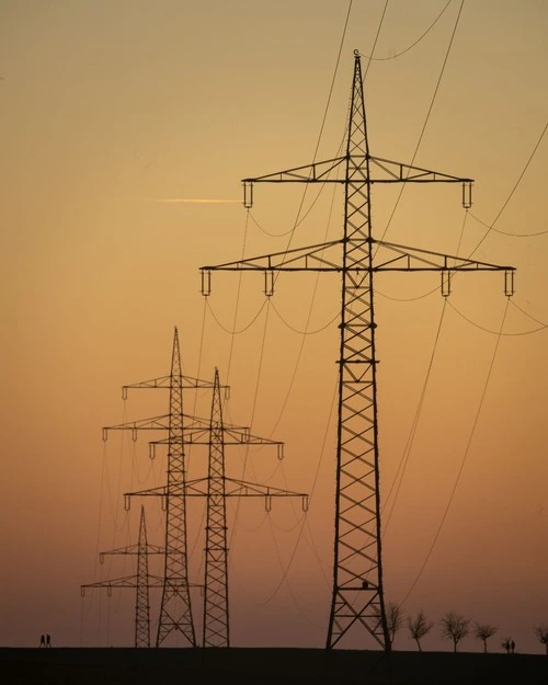 Power lines - From Windpark Homburg, Germany