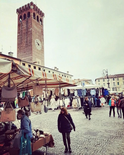 Torre Civica di Bassano - From Piazza Garibaldi, Italy