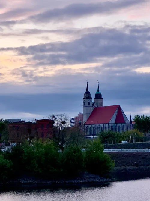 St. John's Church - From Yachthafen Magdeburg, Germany