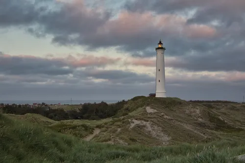 Lyngvig Lighthouse - Od Lyngvig Fyr Strand, Denmark
