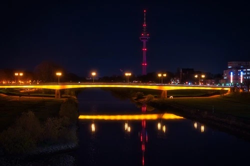Friedrich Ebert Brücke - From Collini Steg, Germany