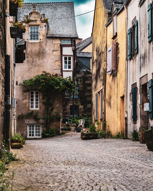 Streets of Rochefort-en-Terre - France