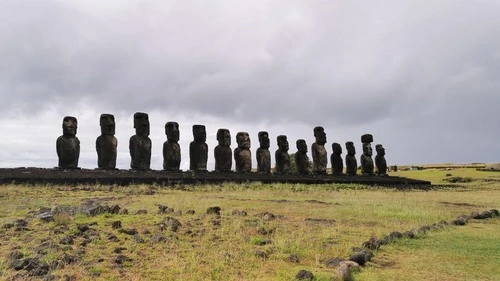 Ahu Tongariki - Depuis North Side, Chile