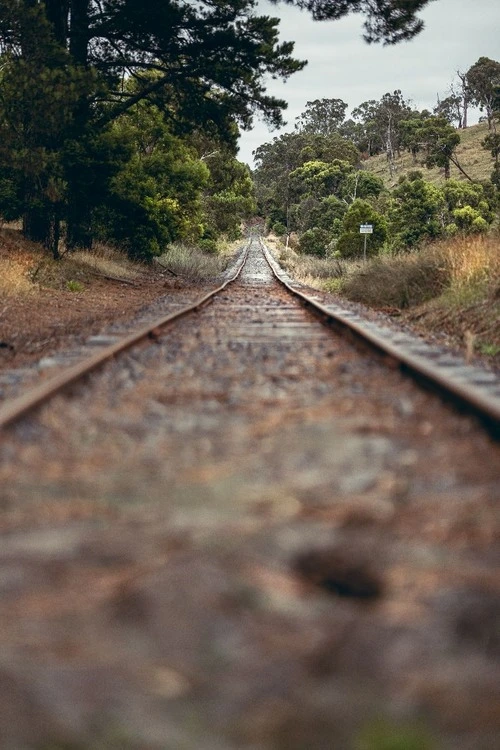Yarra Valley tourist train track - Z Donovan's Rd, Australia