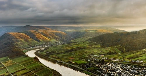 Bremm and Neef - Aus Moselschleife Bremm Aussichtspunkt, Germany