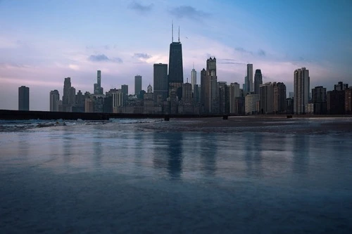 Chicago Skyline - من North Ave Beach Pier, United States