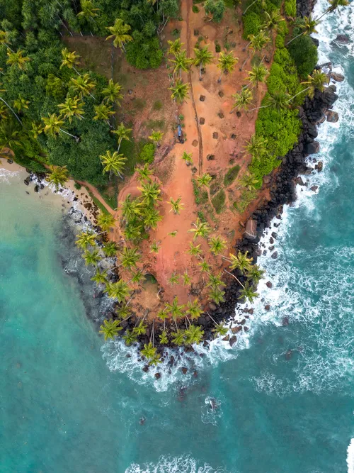 Coconut Tree Hill - From Drone, Sri Lanka