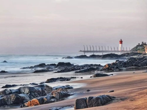 Umhlanga Lighthouse - From Umhlanga Beach, South Africa