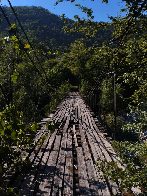 Suspension Bridge near Khashupse - Georgia