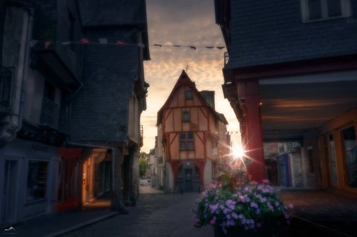 Vitré's Streets - Z Rue de la Poterie, France