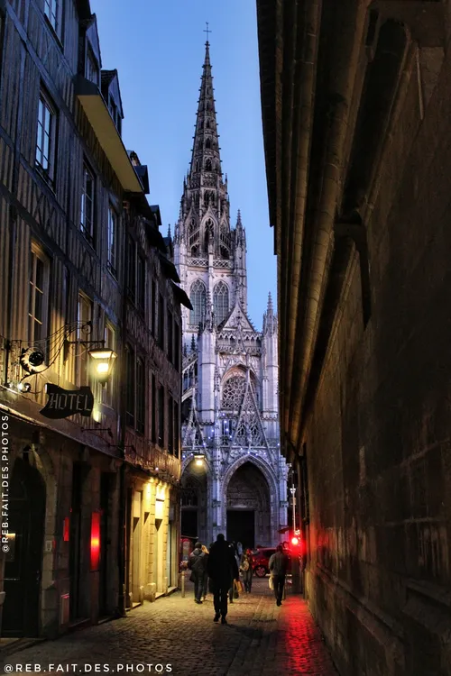 Cathédrale Notre-Dame de Rouen - Desde Archiepiscopal Palace, France