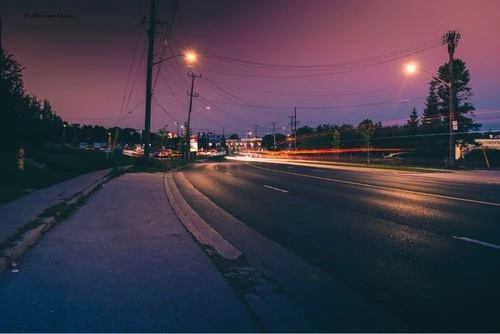 Golden hour light trails - From Birchmount Rd (facing southbound), Canada