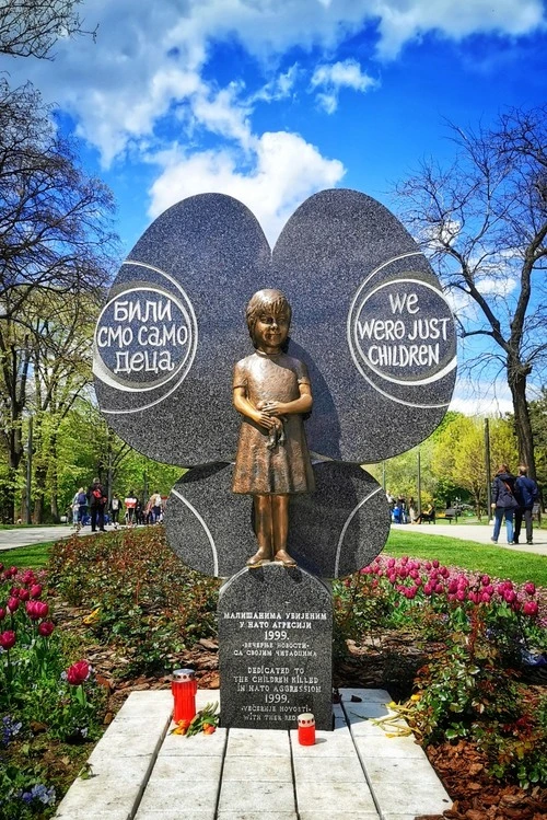 Monument to kids died in Belgrade war - Serbia