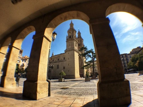 Concatedral de Santa María de la Redonda de Logroño - From Plaza del Mercado, Spain