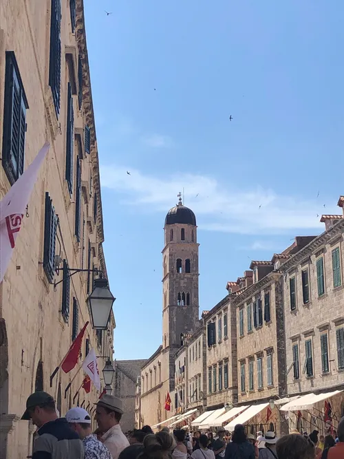Franciscan Church and Monastery Tower - От Stradun, Croatia