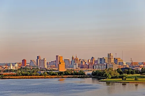Baltimore - From Drone over Patapsco River, United States