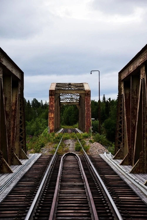Train Bridge - Ад Near Europaväg 45 Road, Sweden