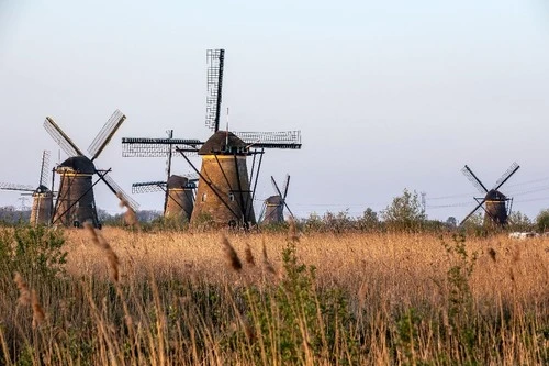 Windmills - Frá Molenkade, Netherlands