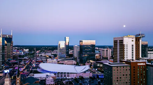 Bridgestone Arena - Desde Drone, United States