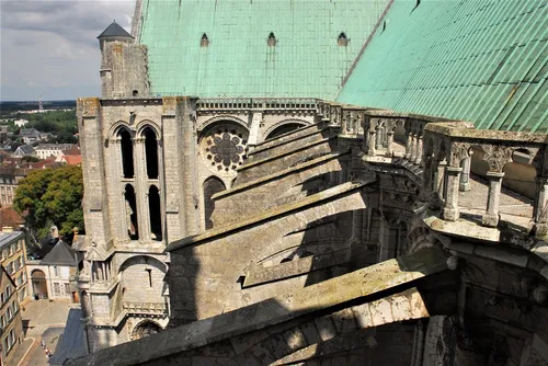 Our Lady of Chartres Cathedral - From Terrace, France
