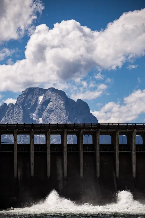 Jackson Lake Dam - Depuis Jackson Lake Picnic Area, United States
