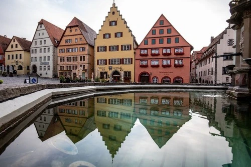Marktplatz Rothenburg ob der Tauber - Desde Georgsbrunnen, Germany