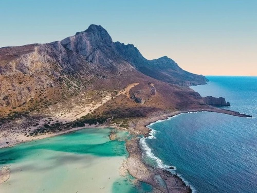 Balos Lagoon - From Drone, Greece