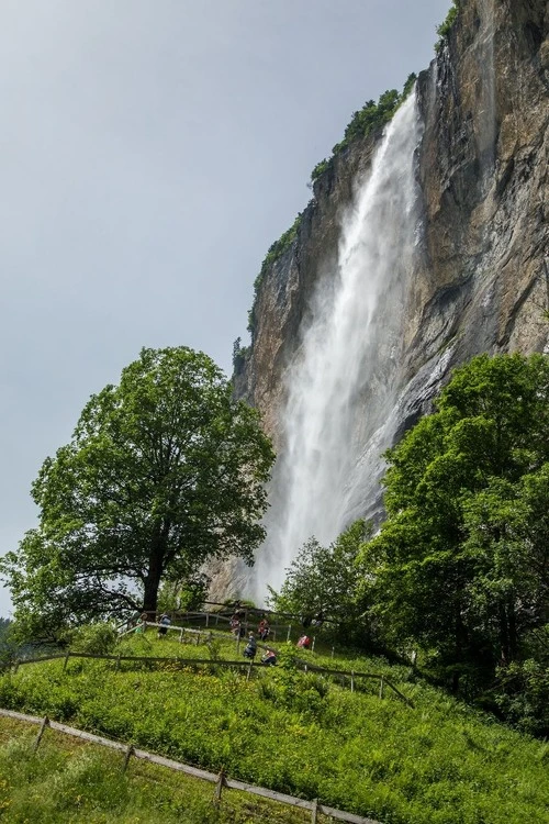 Staubbach Waterfall - From Path to the Waterfall, Switzerland