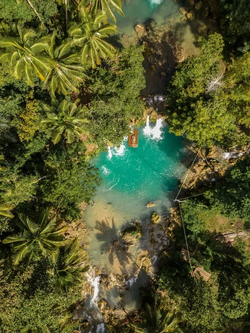 Cambugahay Falls - Von Drone, Philippines