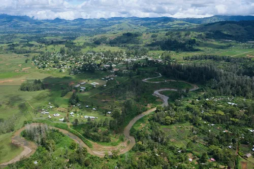Ba'e River Beach, BTA Gate - From Drone, Papua New Guinea