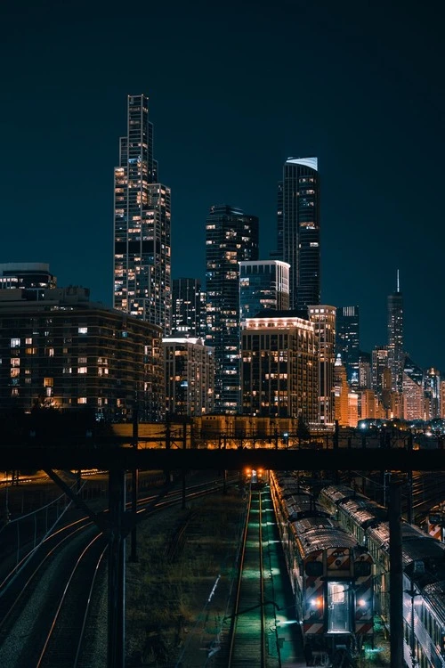 Chicago - Aus 18th St Metra Station West Pedestrian Bridge, United States