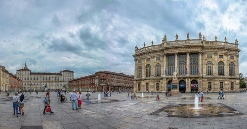 Piazza Castello - Depuis Vista Torre Littoria, Italy