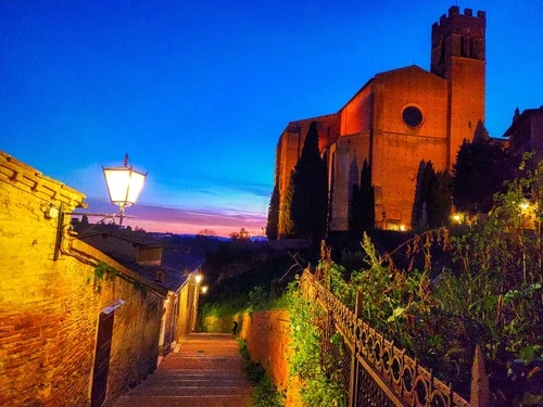 Basilica Cateriniana San Domenico - From Via Camporegio, Italy