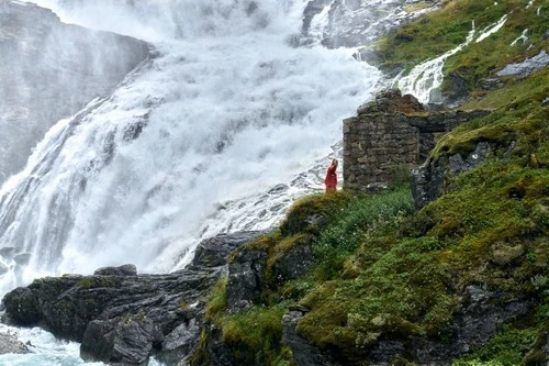 Kjosfossen - Aus Train Station, Norway