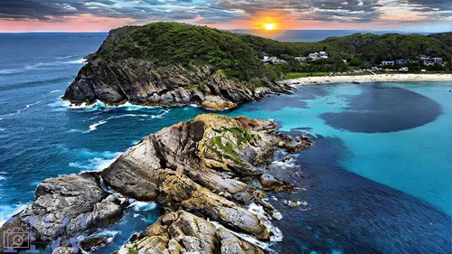 Seal Rocks Bay - Aus Drone, Australia